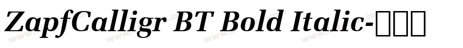 ZapfCalligr BT Bold Italic字体转换